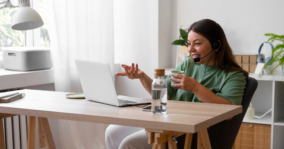 A red light therapy panel reduces eye strain, boosts energy, and alleviates muscle tension for home office workers.